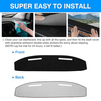 Autorder Dashboard Cover Mat for 1973-1977 1978 1979 Ford F100/F150/F250/F350/Bronco Pickup Truck Accessories Dash Cover Upgrade Velvet Dash Mat Sunshade Glare UV Rays Protector - size: 1973-1979 F100 150 250 350