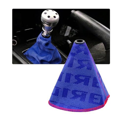 Car Shift Boot Cover, Fabric Shifter Lever Knob Boot Dustproof Cover with Stitch, Manual Automatic Speed Shifter Boots Gear Gaiter for Most Vehicles, Car Accessories (Blue) - color: Blue