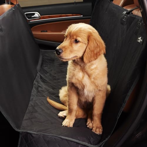 Active Pets Black XL Dog Car Hammock Back Seat Cover, Waterproof Backseat Cover Protector for Truck Bench Rear of Sedans or SUVs, Essential Pet Supplies Vacuum or Wipe Clean, Machine Washable - color: Black, size: X-Large (59" x 63")