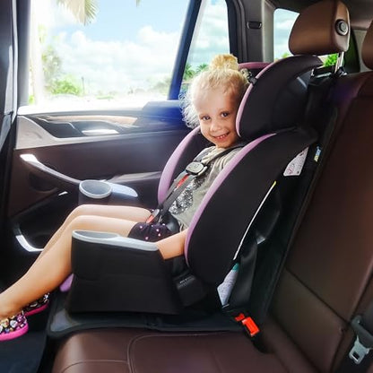 JOYSKY Car Seat Protector for Child Car Seat, 2 Pack Carseat Protectors for Under Child Seats with Thick Padding, Waterproof Fabric and Storage Pockets, Protection for Automotive Interior