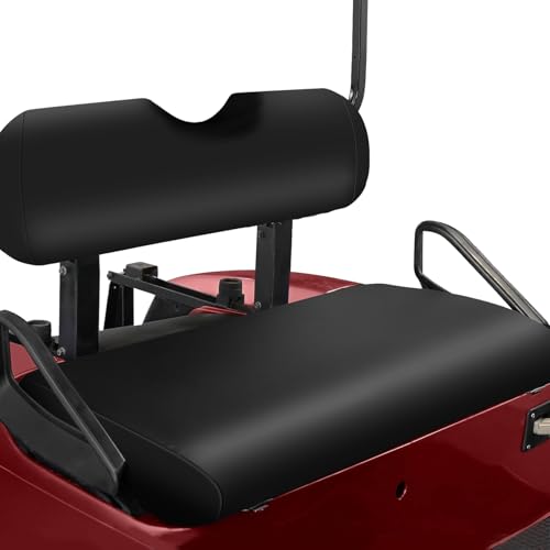 Golf Cart Front Seat Covers Staple On Replacement for EZGO TXT 1995-2013 Golf Cart Black Micro Fiber Leather Seat Cover - color: Black, size: EZGO TXT 1995-2013