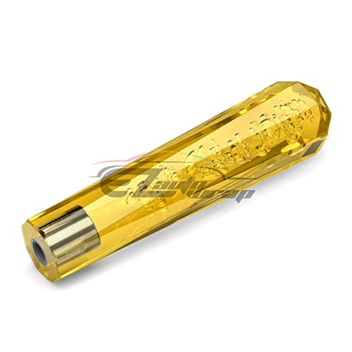 EZAUTO WRAP Shift Knob Stick Crystal Transparent Bubble Yellow Throw Gear Shifter 20cm - color: Yellow, size: 20cm