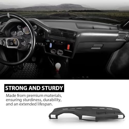 G-PLUS TPE Dashboard Molded Dash Cover Cap Compatible with BMW 318i 325e 325i 325is 1984 1985 1986 1987 1988 1989 1990 Black - size: 1984-1990 BMW 3 Series | Black