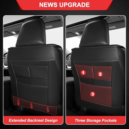TTX LIGHTING Car Seat Covers Custom Fit for Ford Edge Seat Covers 2015 2016 2017 2018 2019 2020 2021 2022 2023 2024 Full Set Waterproof Faux Leather Cover Compatible with Airbag(5 Seat,Black) - size: 14.Edge 2015-2024 5 Seat Full Set