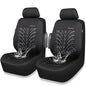 CAR PASS Neoprene Waterproof Seat Covers,Wetsuit Car Seat Covers Front Seats Universal Fit for Vans, Truck, SUV Two Front Only, 3D Tyre Embossed Anti Slip with Armrests, Airbag Compatible(Black) - color: Black Pure, size: Two Front