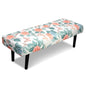 Stretch Bench Cover, Seat Cushion Protector, Washable Slipcover, Printed Rectangle Cover for Dining Room, Living Room, Kitchen - color: Camellia Butterfly