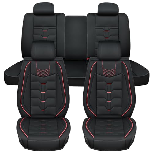 Nilight Car Seat Covers Custom Fit 2005-2024 Toyota Tacoma Double Extended Crew Cab Waterproof Faux Leather Cushion Full Set with Split Bench 40/60 for SR5 TRD Sport Limited - color: Full Sets 5 Seat, style: Toyota Tacoma 2005-2024