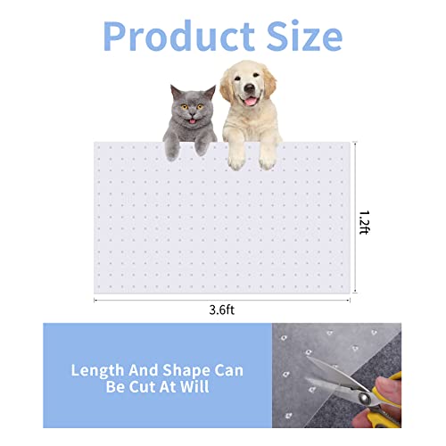 3.6 Feet Cat Carpet Protector, Non-Slip Carpet Protector for Pets, Carpet Scratch Stopper from Scratching Carpet at Doorway - size: 3.6FT-1PC