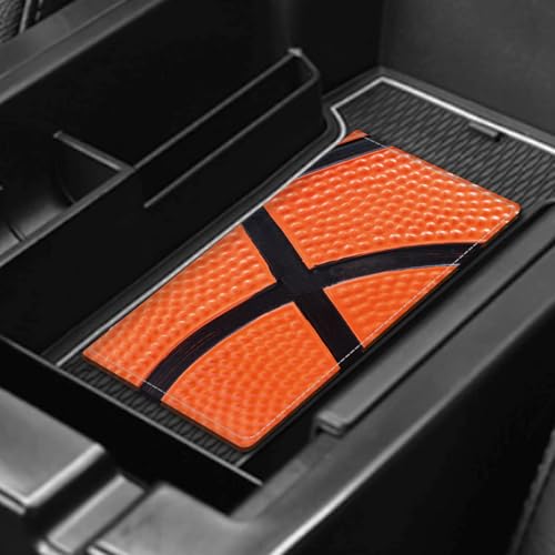 Leather Car Registration and Insurance Card Holder, Cute Car Accessories Vehicle Glove Box Car Organizer for Documents, Cards, License Funny Basketball Skin - color: Funny Basketball Skin