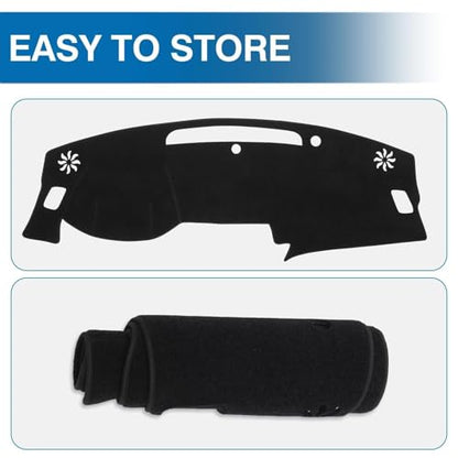 KUST Black Dash Cover for Nissan Altima 2019-2024 2025 2026 (Without HUD) Polyester Dashboard Cover Non-Slip Center Console Dash Cover Interior Accessories for Nissan Altima Sunshade No Glare - size: Altima 19-26(Black)