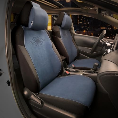 Protex Plus Series Full Set Seat Covers Microsuede Upholstery Universal for Cars Trucks SUV, Navy Blue, CA-SC-PRO-Plus-Full-NB - color: Navy Blue, size: Full Set, style: Pro-Plus Series