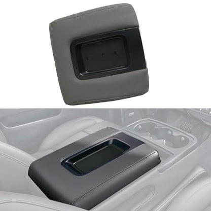 Front Seat Center Console Armrest Lid Gray Compatible with 2014-2019 Chevrolet Chevy Silverado Suburban Tahoe GMC Sierra Yukon XL Replaces 22881398 - color: Gray Armrest Lid