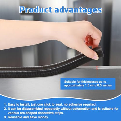 20ft U-Shape Edge Trim Fits 1/2" Edge, Rubber Strip with Metal Clips for Edges Protector, Black Edges Banding Strip for Sharp/Rough Surface, Tables, Cars, Door Frame, Boat & More - size: 20ft, 0.8"W X 0.9"H