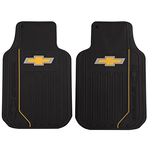 Plasticolor 001620R03 Chevrolet Chevy Logo Elite Universal Fit Car Truck SUV Front Floor Mats Pair