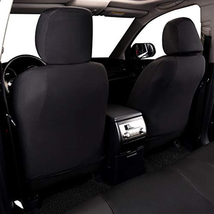 Flying Banner car seat Covers Full Set Faux Leather Air Mesh Breathable Man Lady Airbag Compatible Rear Bench Split 40/60 50/50 60/40 Truck Pick Up (Full Set - Low Back, Black Red) - color: Black Red