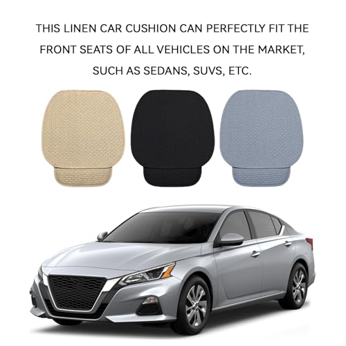 2PCS Car Seat Cushion Covers, Car Seat Cover Pad Front Bottom Protector Mat with Storage Pocket, Breathable Comfortable Auto Front Cushion Pad Mat for Most Vehicle and Office Accessories(Black)