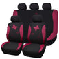 Flying Banner Butterfly car seat Covers ful Set Fashion Universal Lady Woman Female Rear Bench Split Colorized (Full Set - Lace, Burgundy) - color: Burgundy Lace, size: Full set