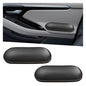 2PCS Car Door Armrest Pads, Soft Leather Memory Foam Car Knee Cushion Pad for Elbow Leg Support, Comfort Automotive Center Console Arm Rest Pillow Knee Pads Universal for Most Cars (Black)