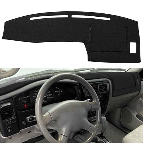 Dash Cover Mat Custom Fit for Toyota Tacoma 1998 1999 2000 2001 2002 2003 2004, Dashboard Cover Pad Carpet Protector (Black) F83 - color: 98-04 Black