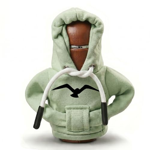 Flying Bird Gear Shift Hoodie,Universal Car Shift Knob Cover, Aesthetic Manual Automatic Shifter Mini Hoodie,Aesthetic Bird Silhouette Car Interior Accessories Gifts for Drivers Women Men - color: Bird Silhouette