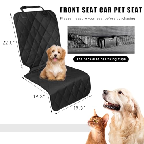 Car Front Seat Cover for Dogs, Scratch-Proof Car Seat Cover for Pets, Non-Slip No-Skirt Seat Cover for Most Vehicles, Universal Car Accessories