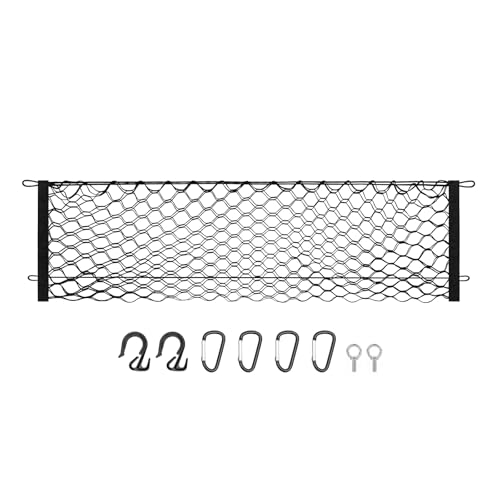 Canvcle Trunk Cargo Net for 2020-2026 Jeep Gladiator Accessories Envelope Style Mesh Trunk Net Organizer and Storage Stretchable Adjustable Elastic Nylon Rear Cargo Netting with Hooks - style: for Jeep Gladiator