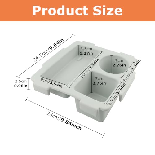 Topper Tray with Cup Holder for Bogg Bag X-Large, EVA Water-Resistant Organizer for Stan Cup, Phone & Snacks, Beach & Travel Accessory(COLOR:Grey) - color: Grey