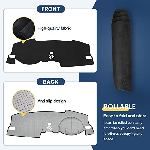Dashboard Cover Mat Custom Fit for Honda Civic 2022 2023 2024 2025 2026 Dash Cover for 11th Gen Nonslip Dash Mat Protector Sunshade No Glare Black