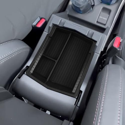Center Console Organizer Fit for Forester 2025, Console Tray for 2025 Forester Insert Glove Pallet Organizer with 2 Removable Rubber Mats Anti Slip