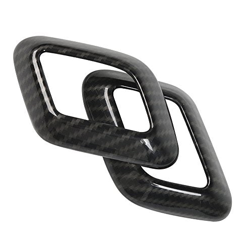 Voodonala Carbon Fiber Black Gear Shifter Head Deacorative Trim for Ford F150 2015 2016 2017 2018 2019 2020(ABS,2Pcs)
