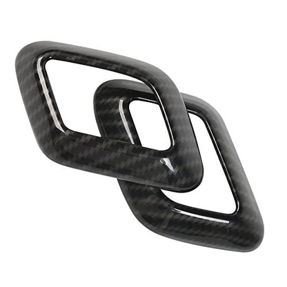 Voodonala Carbon Fiber Black Gear Shifter Head Deacorative Trim for Ford F150 2015 2016 2017 2018 2019 2020(ABS,2Pcs)