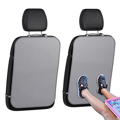 Back Seat Cover for Kids, 2 Pack X-Large Waterproof Kick Mats Backseat Protector, Durable Car Seat Back Protectors for Vehicles to Protect from Dirt, Mud & Scratches, Fits Most SUVs, Grey - color: Grey - Standard Version