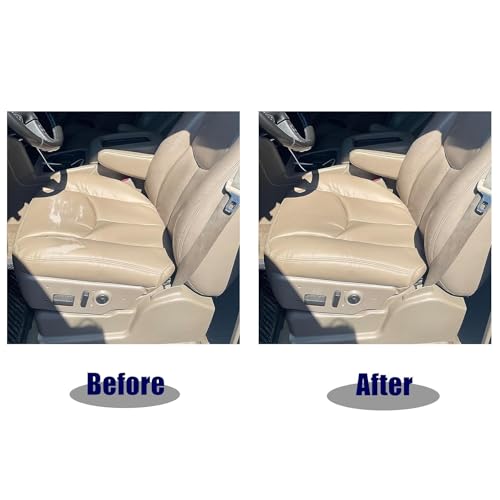 Front Driver Side Bottom Seat Cover Microfiber Leather Medium Neutral Tan #522 and Foam Cushion Pad Compatible with Chevy Avalanche Silverado GMC Sierra 1500 2500 3500HD 2003 2004 2005 2006 - color: Med Tan