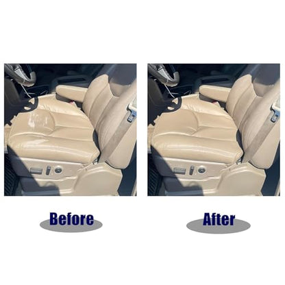 Front Driver Side Bottom Seat Cover Microfiber Leather Medium Neutral Tan #522 and Foam Cushion Pad Compatible with Chevy Avalanche Silverado GMC Sierra 1500 2500 3500HD 2003 2004 2005 2006 - color: Med Tan
