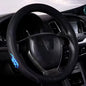 Custom-fit Steering Wheel Cover, Premium Leather Car Cover, Non-Slip, Breathable Blue Horse - color: coverblue