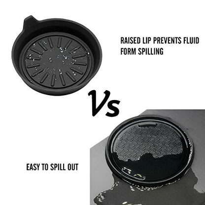 Seven Sparta Car Coasters for Cup Holders, Silicone Universal Vehicle Coasters, Set of 4 Pack, 3-1/8" Diameter (Black)