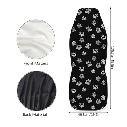 Dreaweet White Dog Paw Print Car Seat Covers for Women 2 Front Set Cute Car Accessories Washable Front Seat Cover Universal Fit Most Vehicle SUV Sedan Trucks - color: White Dog Paw Print