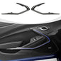 RAZPOY for Camaro Inner Door Panel Trim, Door V Shape Panel Cover Compatible with Chevy Camaro 2016-2024, Carbon Fiber (Fits LED Light Strips)