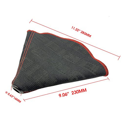 Universal Car Shifter Lever Knob Boot Dust Cover JDM Style Canvas Hyper Fabric Racing Manual Shift Knob Collars - color: Black