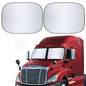 EcoNour Windshield Sun Shade for Semi Truck Size (40" L x 32" D), Front Window Reflective Sunshade for Large Vehicles, 240T Polyester Silver Coated Heat and UV Block Protection - size: Semi-Truck