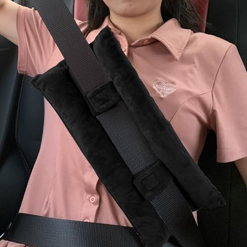 Seat Belt Pillow for Mastectomy Post-Surgery, Heart Surgery Recovery Support Cushion for Chest Chemo Port Pacemaker Bypass Hysterectomy Recovery Pillow (Black) - color: Black