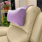 Headrest Pillow with Pearl Cotton Filling - Non-Slip Headrest Cushion with Velvet Cover for Recliners, Sofas and Loveseats (Lavender) - color: Lavender