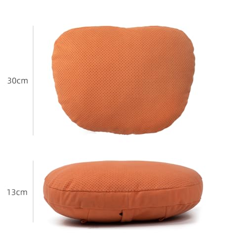 2 Pcs Car Headrest Neck Pillow for Driving,Universal Premium Suede Leather Soft and Comfortable Headrest,Two Gears of Height Adjustment Car Seat Headrest Pillow Car Interior Accessories - color: Macchiato Beige