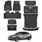 WEIZE Tesla Model Y Juniper Floor Mats 2025 2026, 11 PCS Full Set All Weather Non-Slip Floor Mats & Cargo Liners, Black Car Mats for Tesla Interior Accessories ((Not for Standard) - style: 2025 2026 for Tesla Model Y Juniper 11 PCS
