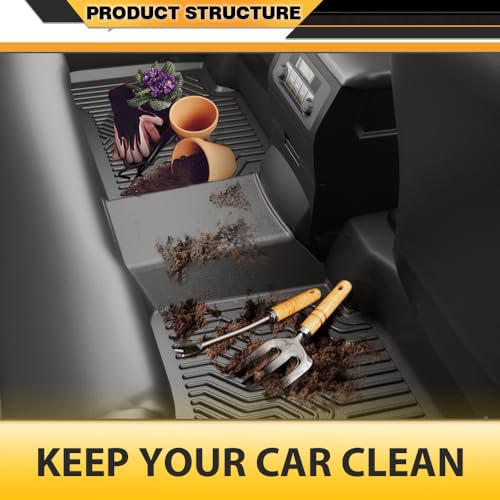 G-PLUS TPE Cargo Liners Compatible with 1999-2007 Chevy Silverado/GMC Sierra 1500 2500 (Fits Extended Cab Trucks Only) 3PCS Black Floor Liners 1st & 2nd Row All Weather Full Protection - size: Fit Silverado/Sierra 99-06 | Extended Cab | 3PCS