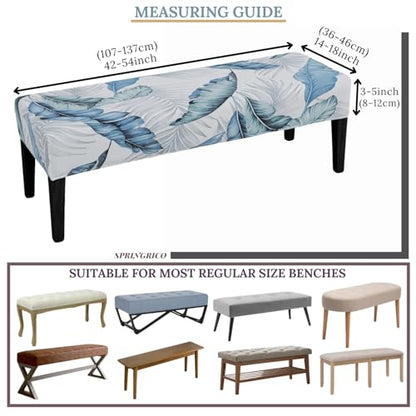 SPRINGRICO Stretch Dining Bench Cover, Removable Bench Slipcover Washable Bench Seat Protector Rectangle Bench Cover for Dining Room, Living Room, Bedroom, Kitchen (Cassandra) - color: Cassandra