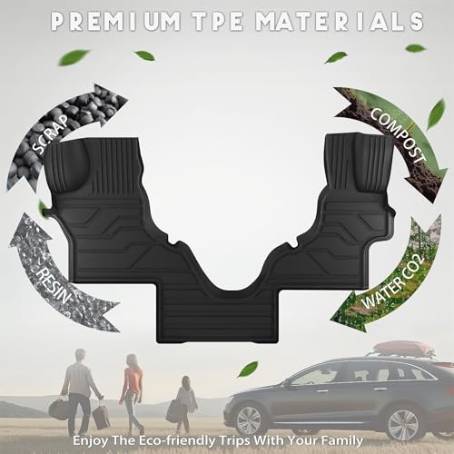 KARPAL Floor Mats for 2026-2007 Ford Econoline/E-Series E150/E250/E350, Custom Fit TPE All Weather Ford Econoline Accessories 1st Row Floor Liner - style: 2007-2026 | For Ford Econoline/E-Series | Front Liner