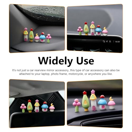5 PCS Car Dashboard Miniature Ornaments, Cute Fairy Tale Automotive Dashboard Decorations, Self-Adhesive Funny Car Central Control Panel Ornament, Universal for Most Cars