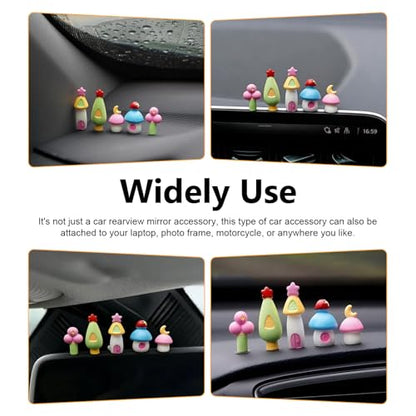 5 PCS Car Dashboard Miniature Ornaments, Cute Fairy Tale Automotive Dashboard Decorations, Self-Adhesive Funny Car Central Control Panel Ornament, Universal for Most Cars