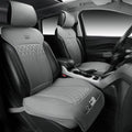 CAR PASS Car Seat Protector, 2 Pack Sideless Nappa Leather Seat Covers for Cars, All Season Waterproof Breathable Front Seats Cushion with Storage Pocket Universal Fit Vehicle Car SUV Truck, All Gray - color: Gray